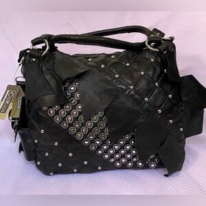 Cee Klein studded leather satchel